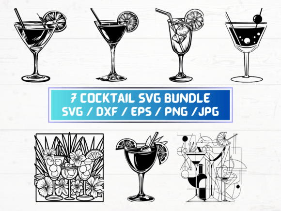 7 Cocktail SVG Bundle Graphics and Crafts Review