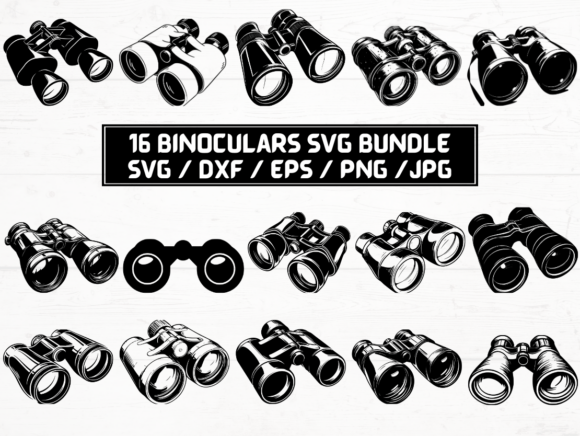 Binoculars SVG, DXF, EPS, JPG, PNG Graphics and Crafts