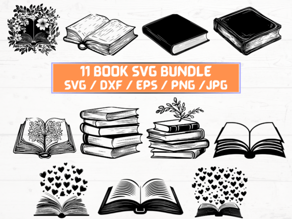 Book Laser Cut Graphics for Crafts and Design