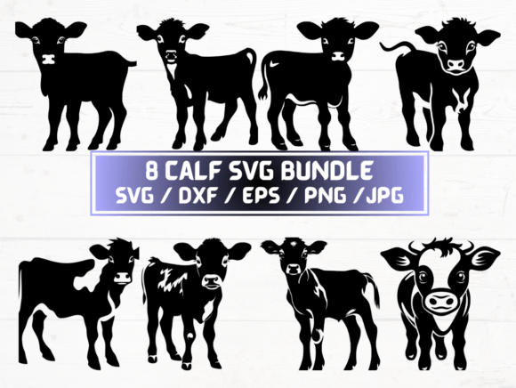 Calf SVG, DXF, EPS, JPG, PNG Graphics and Crafts