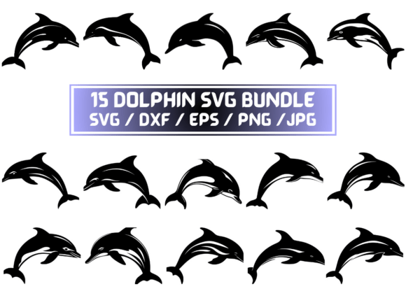 Dolphin SVG, DXF, EPS, JPG, PNG Graphics and Crafts
