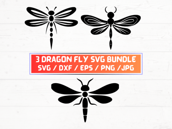 Dragon Fly SVG Graphics for Crafts and Digital Sales