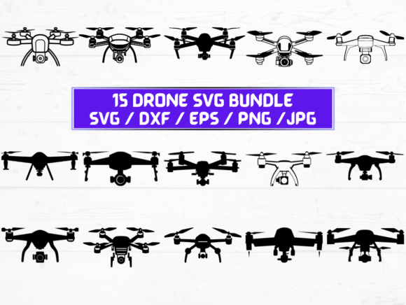 Drone SVG Bundle for Graphics and Crafts