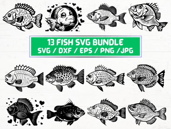 Fish Laser Cut Graphics for Crafts and Content