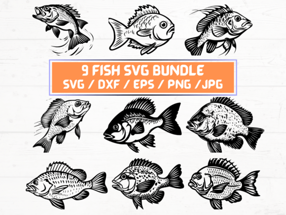 Fish Laser Engraving Cut Files: Graphics for Crafts
