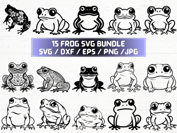Frog SVG, DXF, EPS, JPG, PNG Review