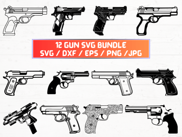 Gun SVG Graphics for Crafts