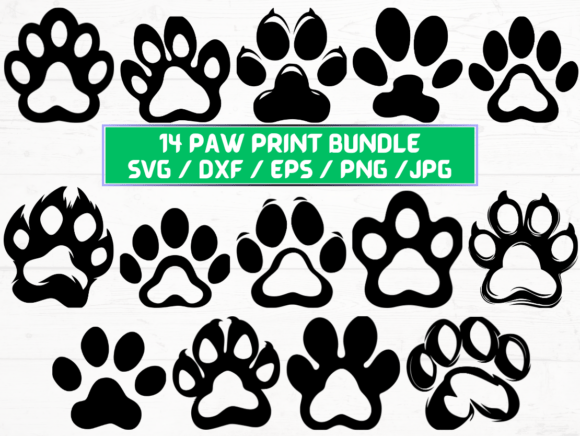 Paw Print Laser Engraving Cut File Graphics and Crafts