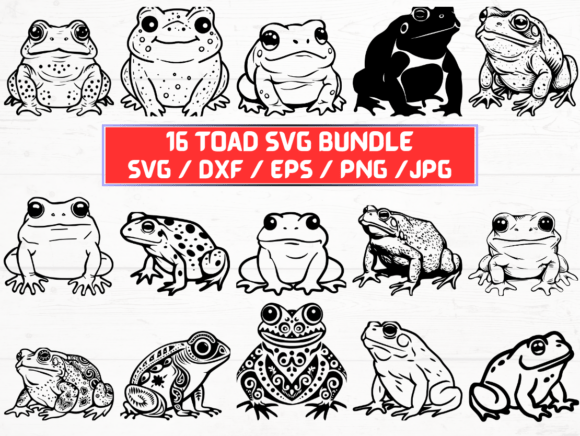 Toad SVG Bundle for Graphics and Crafts