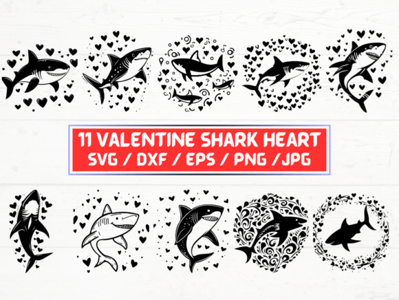 Valentine Shark Heart SVG Graphics and Crafts Review